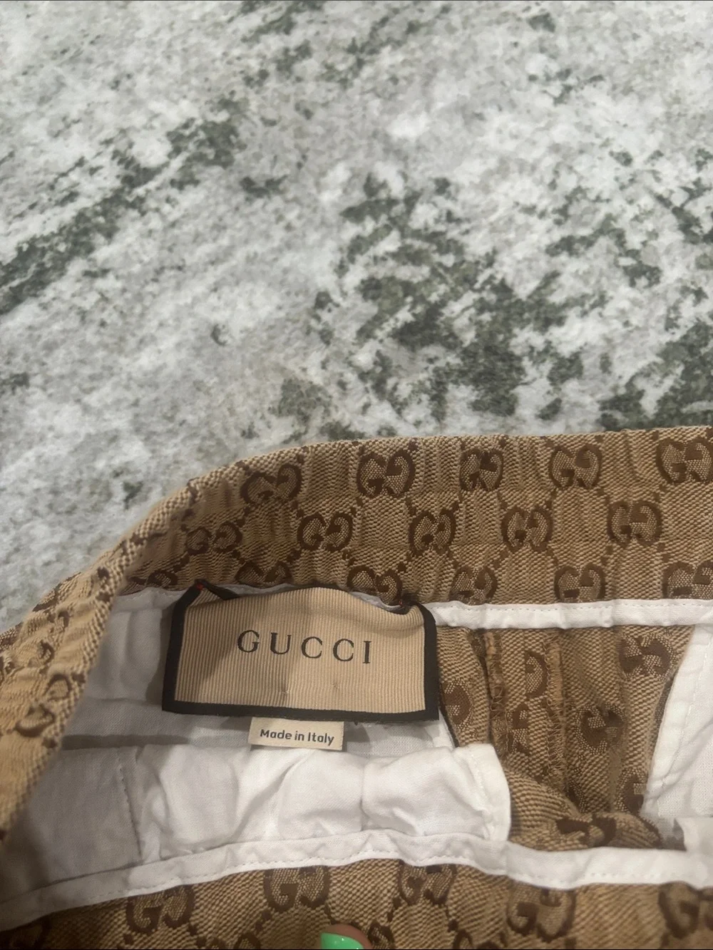 Gucci Tan Monogram Pants
